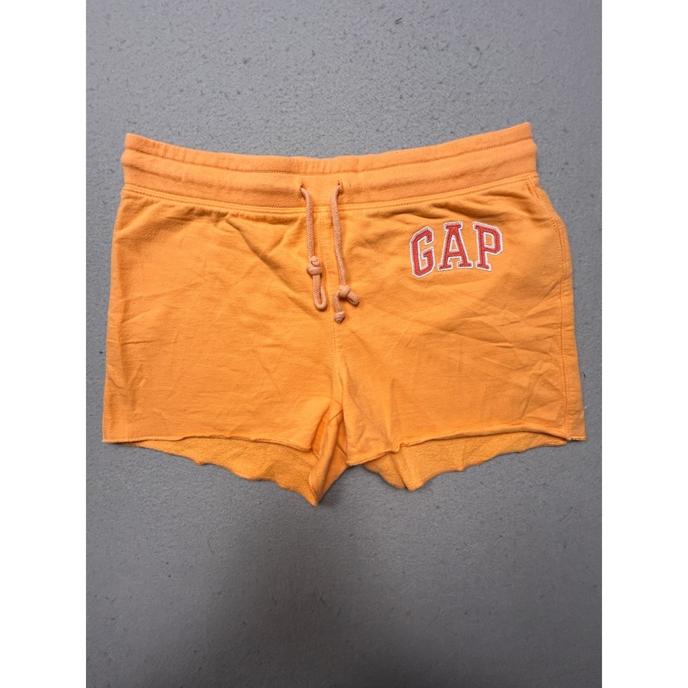 GAP Shorts Fleece Cotton Blend Orange XS Womens